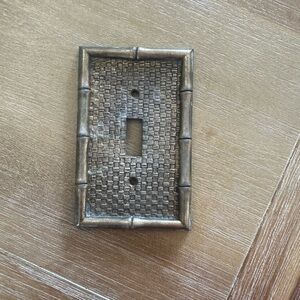 Vintage brass Bamboo Light Switch Cover